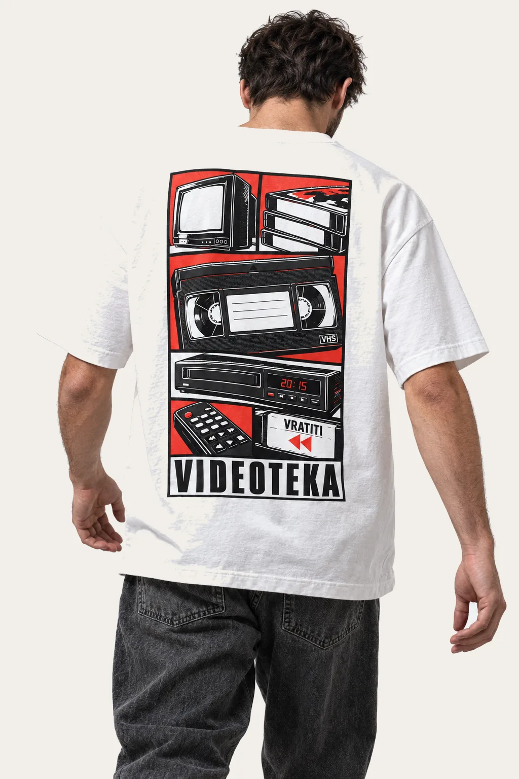 Majica Videoteka, print na leđima