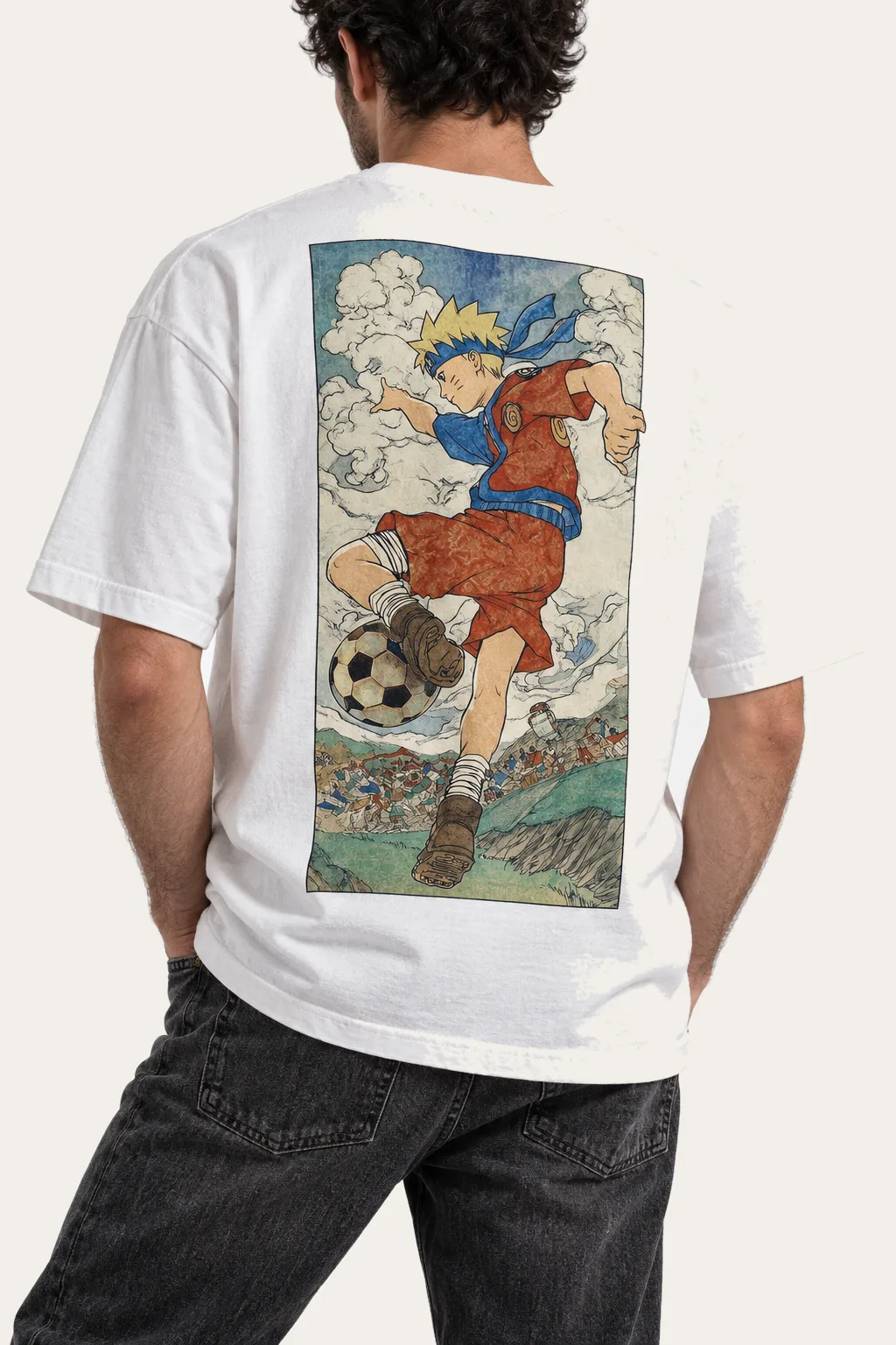 Majica Anime, fudbal, print na leđima