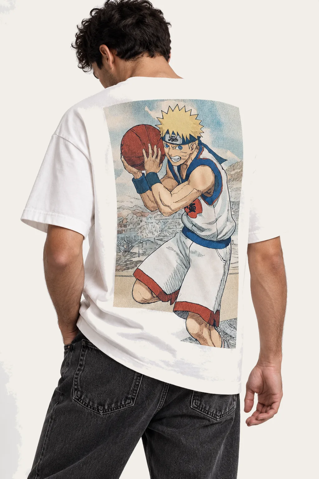 Majica Anime, košarka, print na leđima